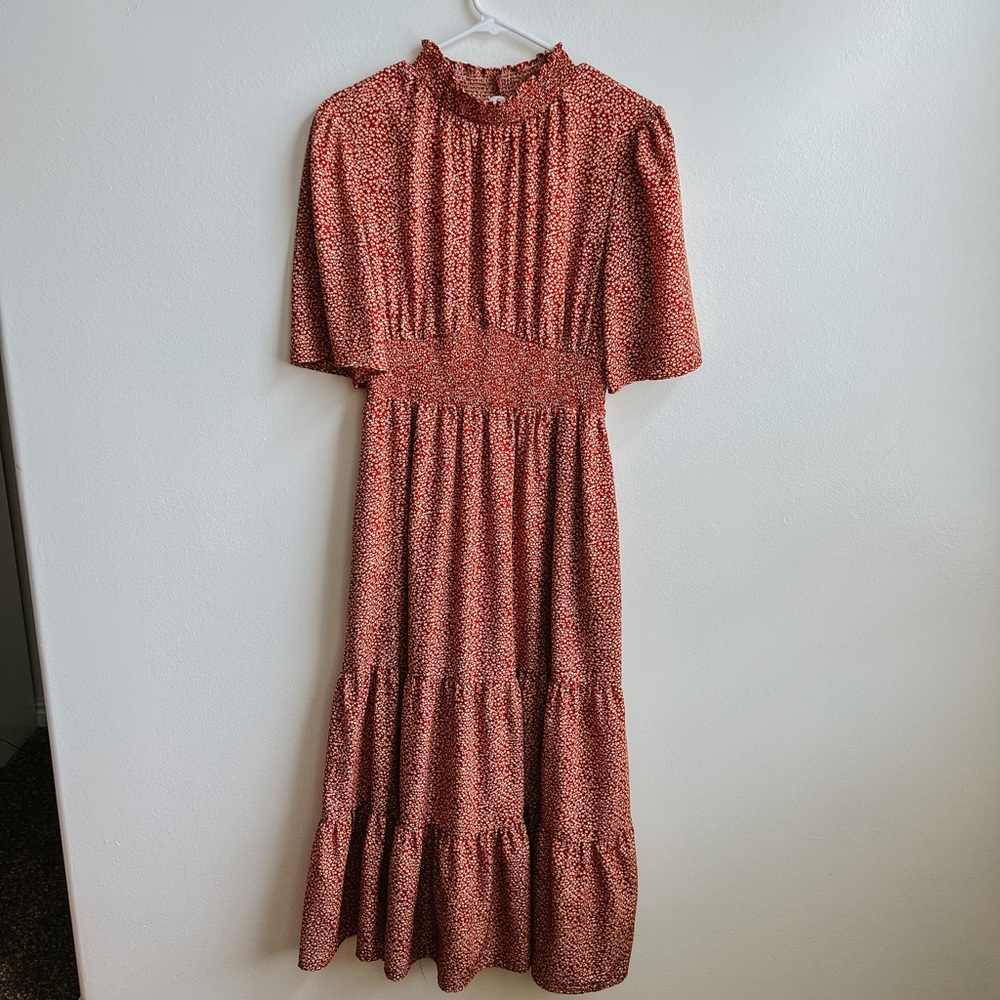Roolee Red Floral maxi Dress